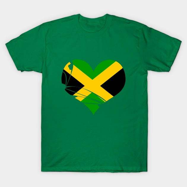 Jamaica heart T-Shirt by Sinmara